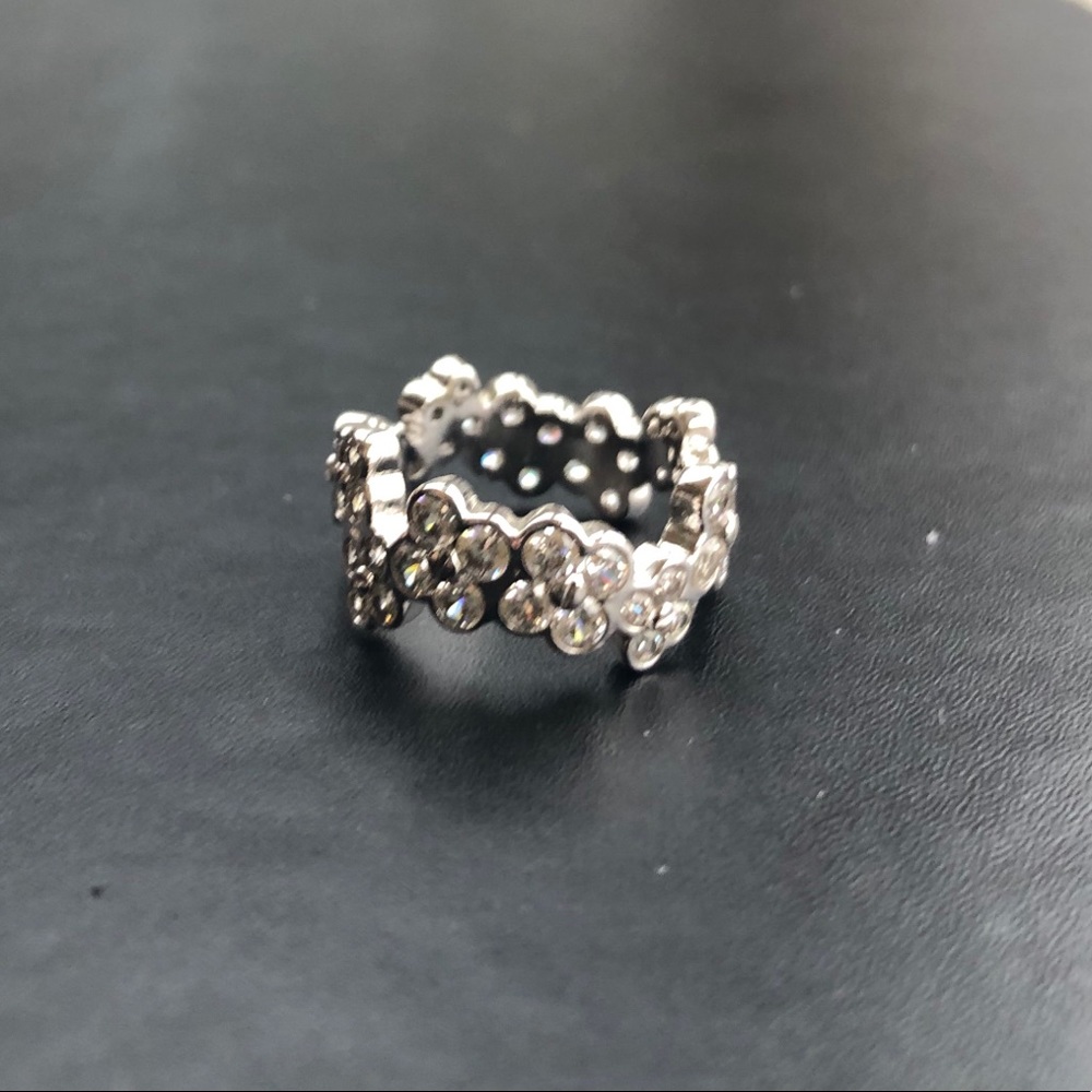 Flower Crystal Ring Size 6